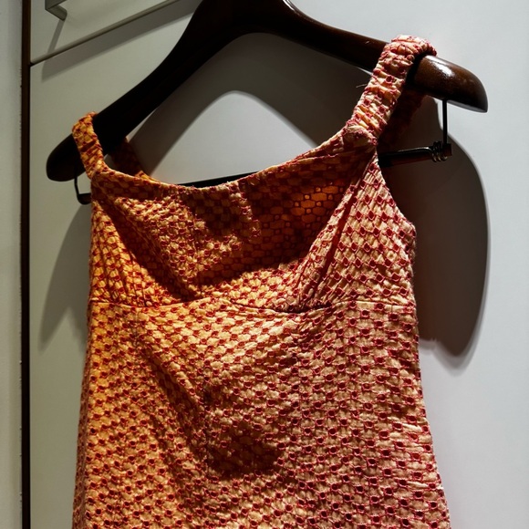 NWT FreePeople Berry Kiss Embroidered Off-theShoulder Mini Dress Peach comboXS - Picture 8 of 15